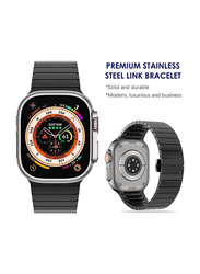 ICS Replacement Stainless Steel Metal Strap Band for Apple Watch Ultra 49mm, Black