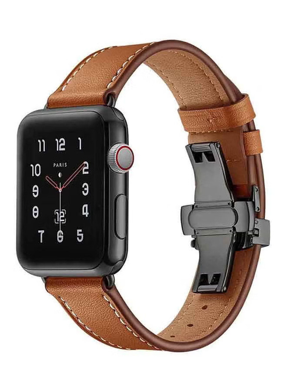 Voberry Replacement Band for Apple Watch Series 4 44mm, Brown