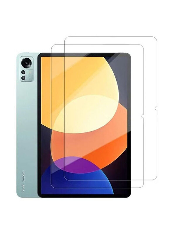 

HYX Xiaomi Pad 5 Pro 9H Hardness Scratch Resistant Tempered Glass Screen Protector, 2 Piece, Clear