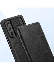 Nillkin Samsung Galaxy A53 5G Qin Leather Mobile Phone Case Cover with Slide Camera, Black