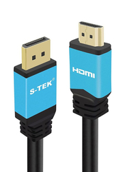 S-TEK 1.8-Meter Display Port Cable, HDMI to HDMI for Display Devices, Black/Blue
