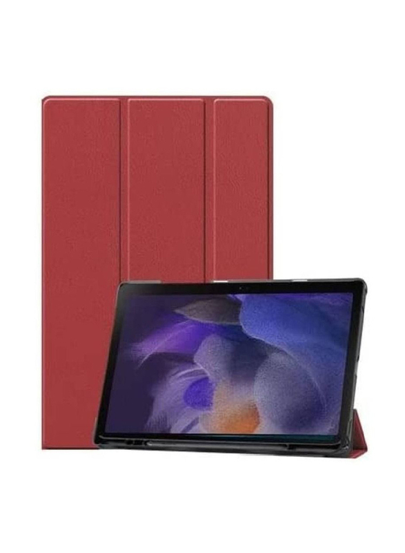 

Generic Samsung Galaxy Tab A8 10.5-inch 2022 Protective Tablet Flip Case Cover with Pen Slot, Red