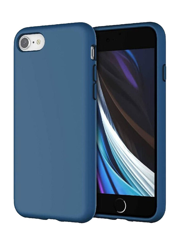 

Generic Microfiber Lining Silicone Protective Case Cover for iPhone 8, Blue