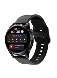 Replacement Soft Silicone Strap for Huawei Watch 3, Black