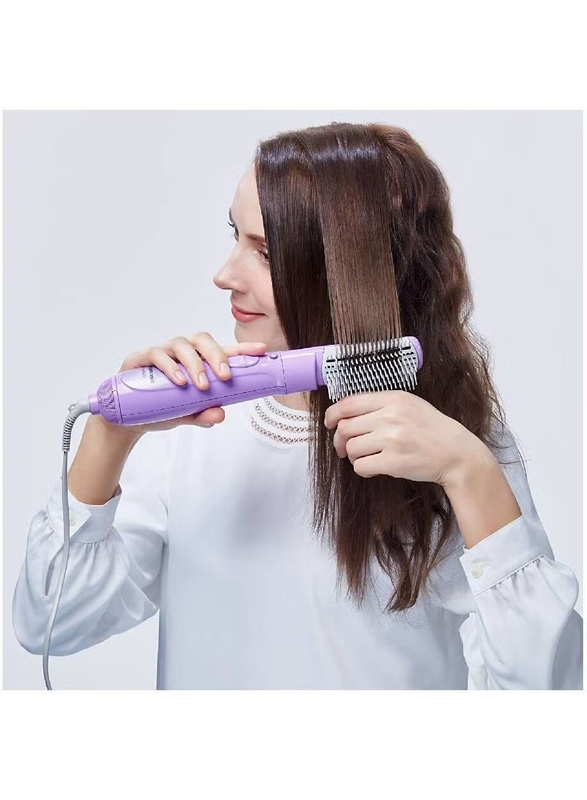 Geepas 4-In-1 New Electric Hair Dryer Styler Blow Brush, Purple