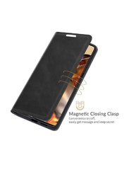 Xiaomi Mi 12S Protective Flip Leather Book Mobile Flip Case Cover, Black