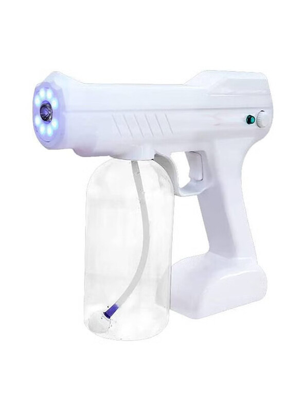 

Generic Atomizer Rechargable Portable Wireless Nano Blue Light Disinfectant Spray Gun, White