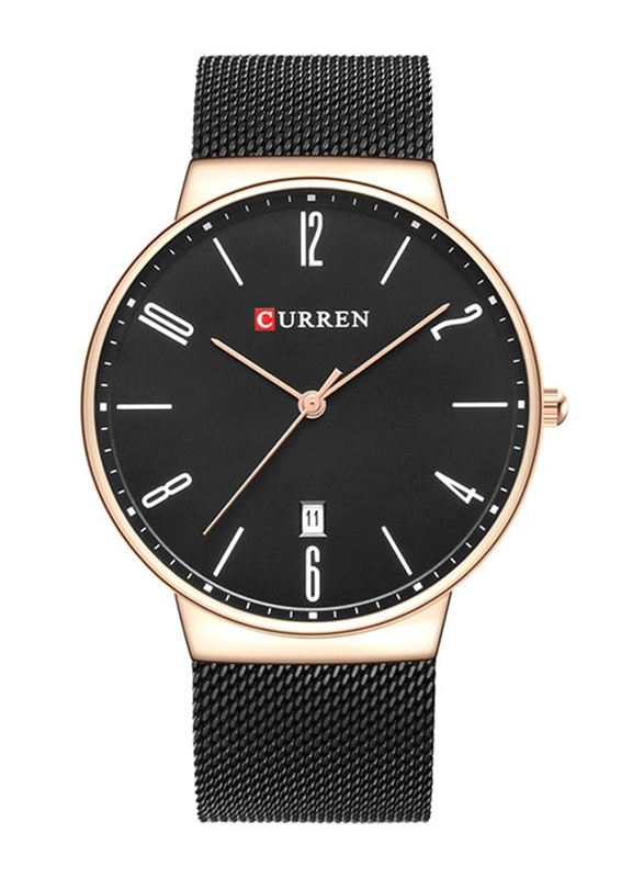 

Curren Analog Watch for Men with Stainless Steel Band, 652LM044 230, Black