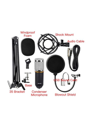 Condenser Microphone with Accessories Set, BM-800, Black/Silver