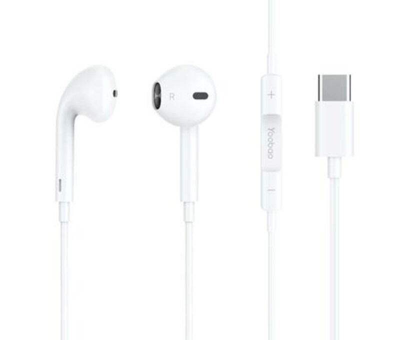 

Yoobao Ybl6 Type-C Cable In-Ear Earphone with MIC, White