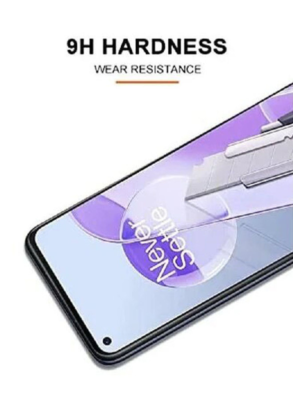 Oneplus 9rt Scratch Resistance Protective 5D Full Glue Glass Screen Protector, Black/Clear