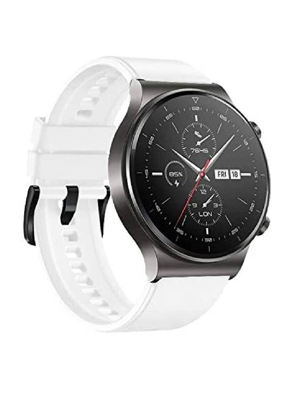 Silicone Replacement Band for Huawei Watch GT2 Pro, White