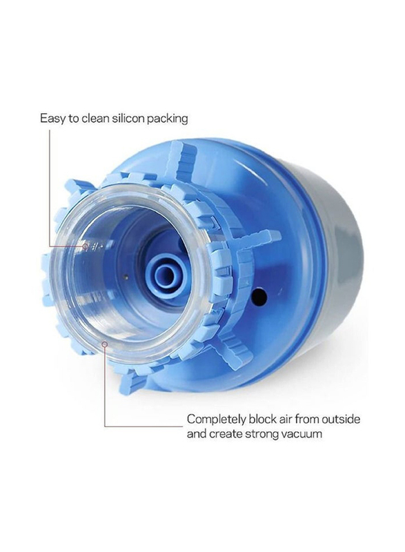 Manual Drinking Water Pump, White/Blue