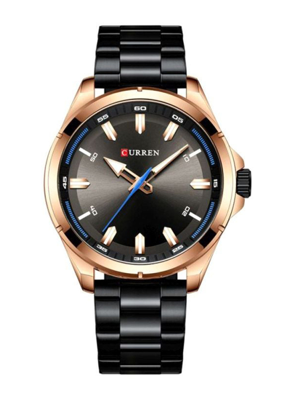 Curren Analog Watch for Men with Stainless Steel, 8320, Black