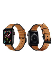 Perfii Replacement Band for Apple Watch Series 5/4/3/2/1 40/38mm, Camel Brown