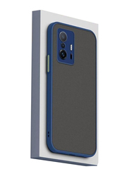 Matte Back Soft Bumper Hybrid Protective Case Cover for Mi 11T 5G, Blue