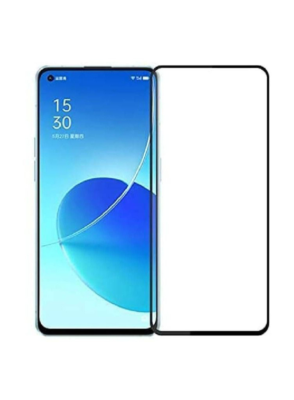 Oppo Reno6 Full-Screen Tempered Glass Screen Protector, Clear/Black