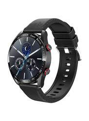 LW 46mm Smartwatch, Bluetooth Voice Call, HD Full Touching Screen, Smart Reminder, Heart Rate, Sleep Monitor, IP67 Waterproof, Black