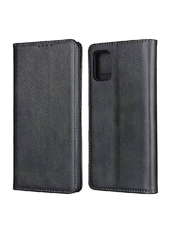 

Generic Samsung Galaxy A71 Leather Wallet Flip Mobile Phone Case Cover, Black