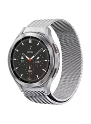 Stainless Steel Mesh Watch Band Compatible with Samsung Galaxy Watch 4, Silver