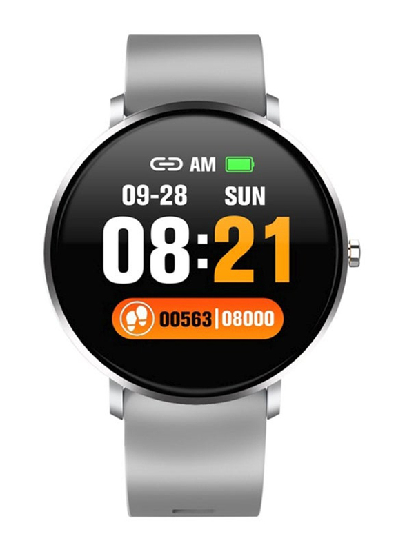 33mm 130.0 mAh F25 Heart Rated Smartwatch, Silver/Black