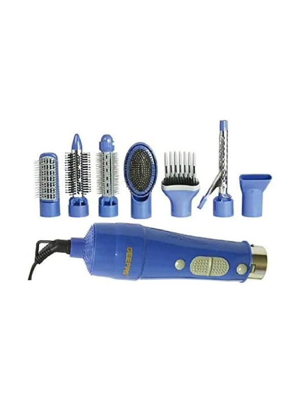 Geepas New Electric 8 in 1 Hair Styler and Blower, Blue