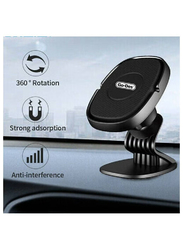 Go-Des Adjustable Dashboard Magnetic Car Phone Holder, Black