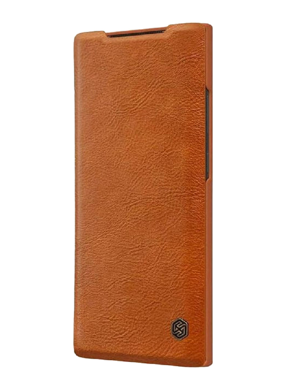 Nillkin Samsung Galaxy Note 20 Ultra Qin Leather Mobile Phone Flip Case Cover, Brown