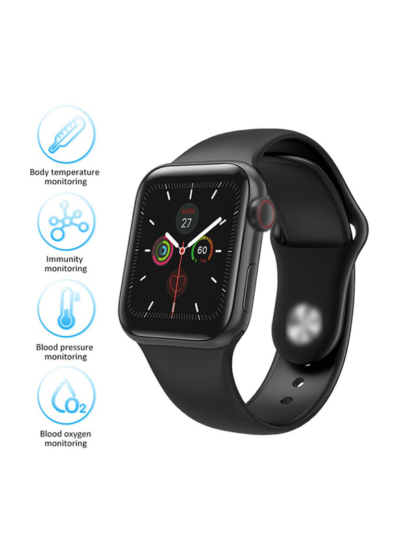 V10 1.3" Full Touching Colour Screen Sport Intelligent Smartwatch, V7180B_P, Black