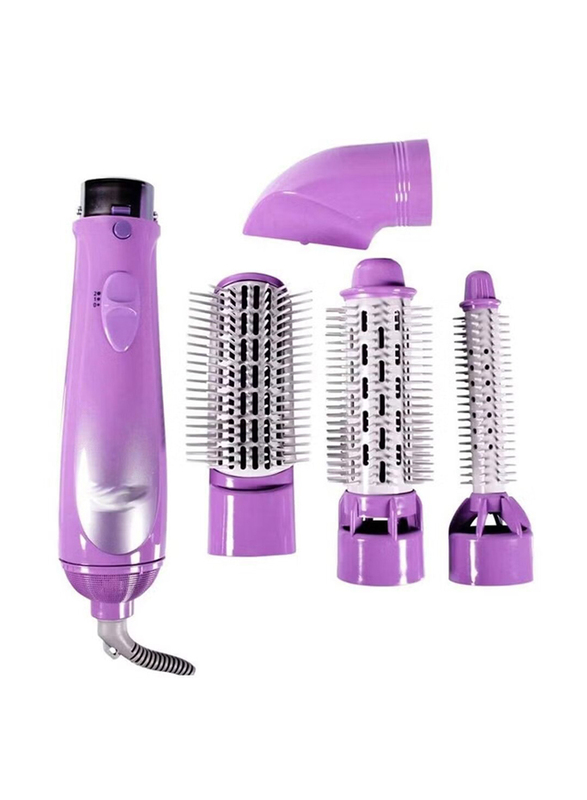 XiuWoo 4-In-1 New Electric Hair Dryer Styler Blow Brush, Purple