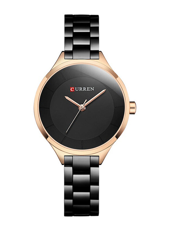 

Curren Analog Watch for Women with Stainless Steel Band, C9015L-4, Black