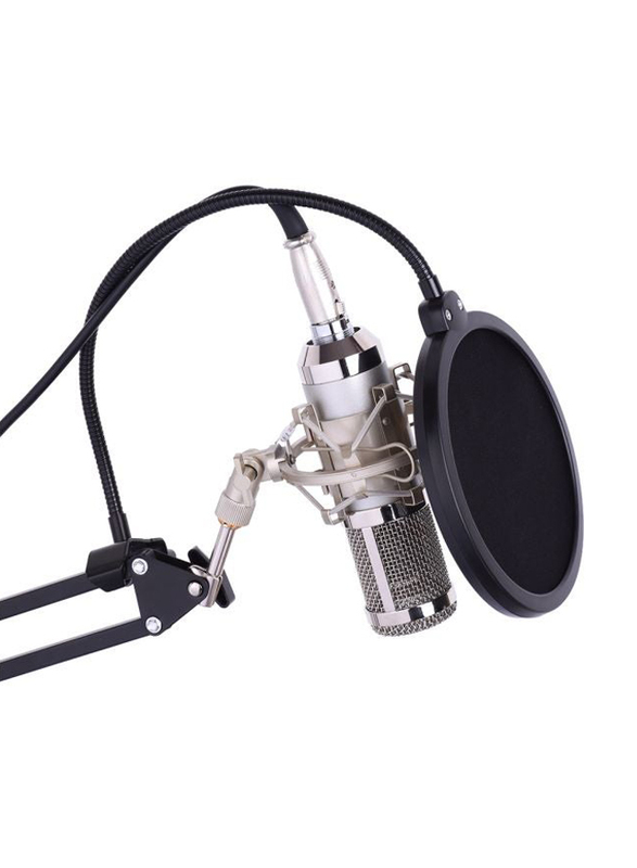 Recording Condenser Microphone Kit Set, I2694S-A, Silver/Black