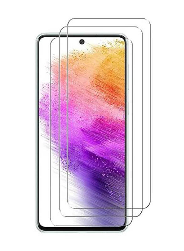 3-Piece Samsung Galaxy A33 5g Full Covered Curved Clear Scratch Resistant Bubble Free Anti-Fingerprints Tempered Glass Screen Protector, Clear