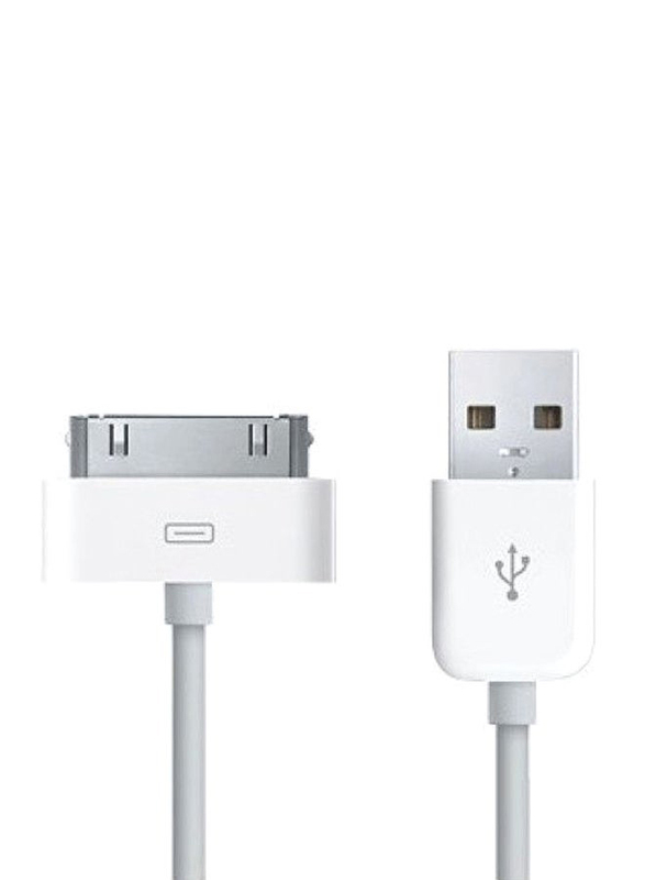 30 Pin USB Data Sync Charging Cable, USB Type A to 30-Pin for Samsung Galaxy Tablet, White