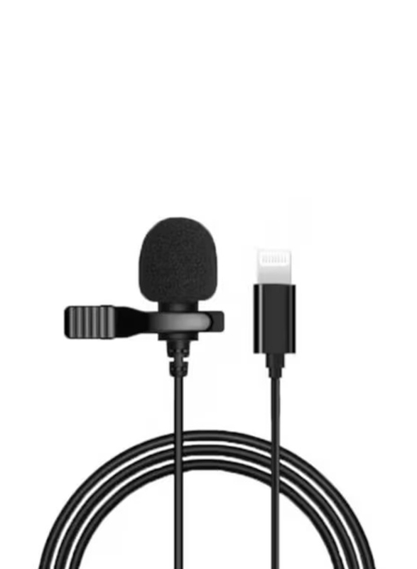 Professional Lavalier Microphone Lightning Port, Black