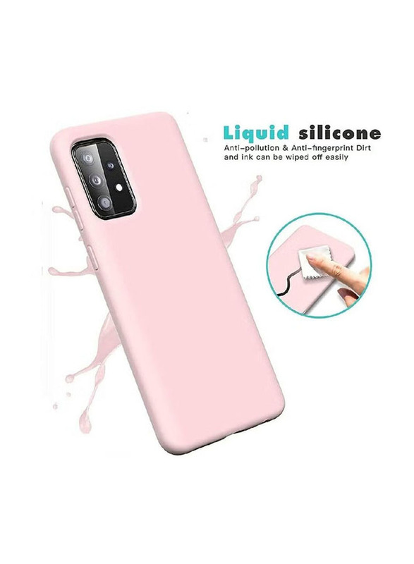 Samsung Galaxy A72 5G Silicone Gel Rubber Soft Mobile Phone Case Cover, Pink