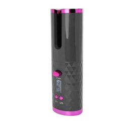 Rechargeable Automatic Hair Curler, Grey/Pink
