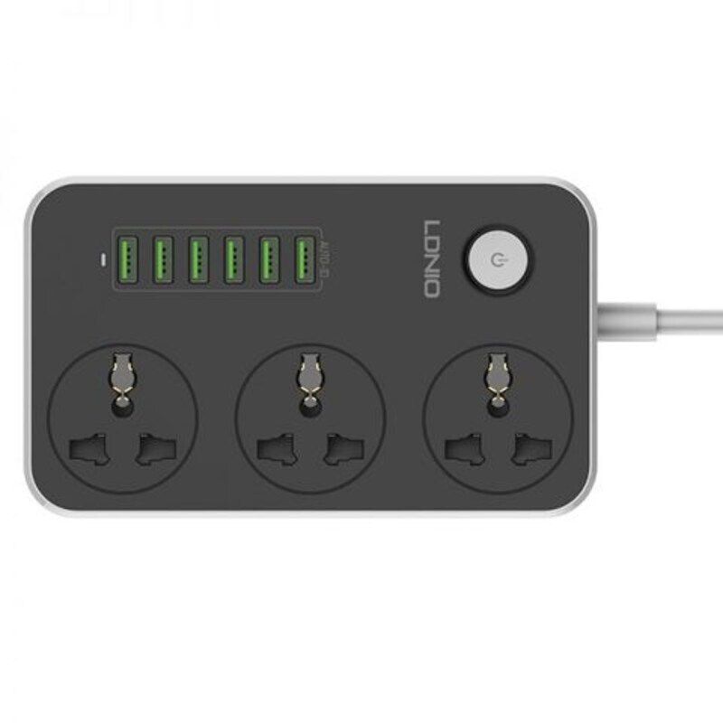 

Ldnio SC3604 3.4A 3 Socket Extension, Black