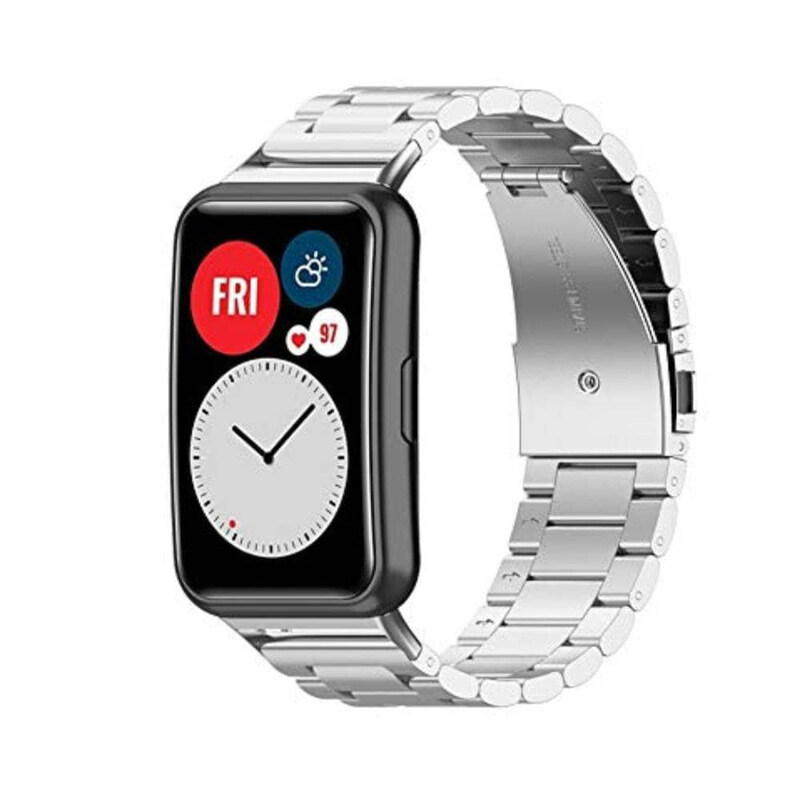 

Generic Replacement Stainless Steel Band Strap For Huawei Fit Watch, Silver