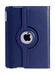 Apple Ipad 10.2/10.5 inch Leather 360 Degree Rotating Stand Folio Mobile Phone Case Cover, Blue