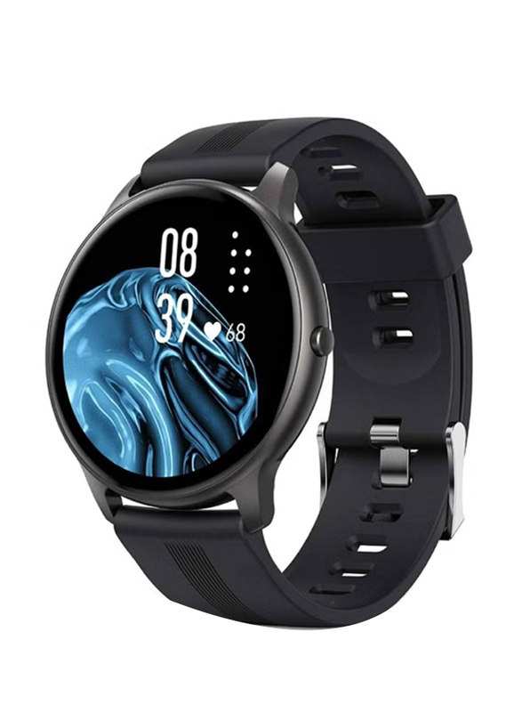 Curren New Full Touch with Big Screen Retina HD 1.28 IPS Round Screen Long Standby Fitness Sports Smartwatch, Black