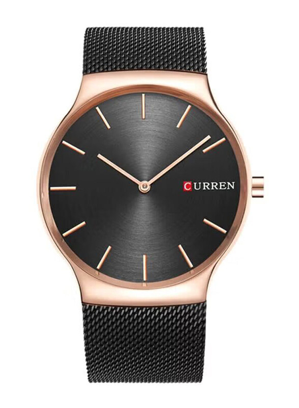 

Curren Analog Quartz Watch for Men with Stainless Steel Band, Water Resistant, 8256Mh, Black