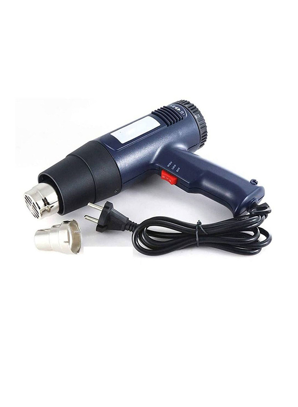 Professional Variable Temperature Control Heat Gun with Accessories for Packing Material & Home Decoration, Black