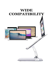 Stand Adjustable with Heat Vent For Laptop, Silver