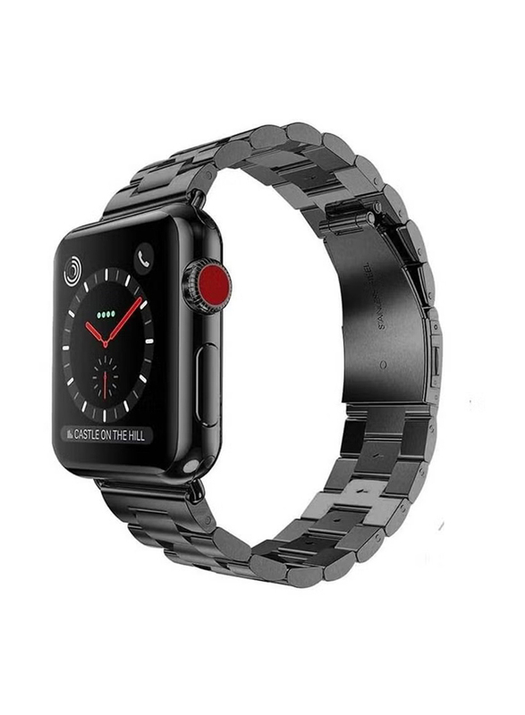 Stainless Steel Watch Band for Apple Watch 44/42mm, Black