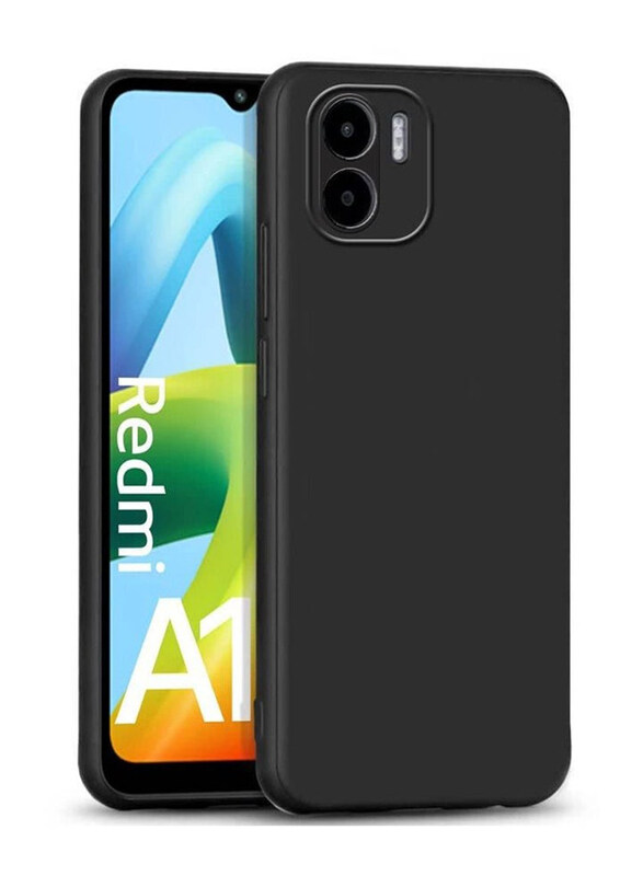 

Generic Xiaomi Redmi A1 Liquid Silicone Protective Shockproof Soft Back Mobile Phone Case Cover, Black