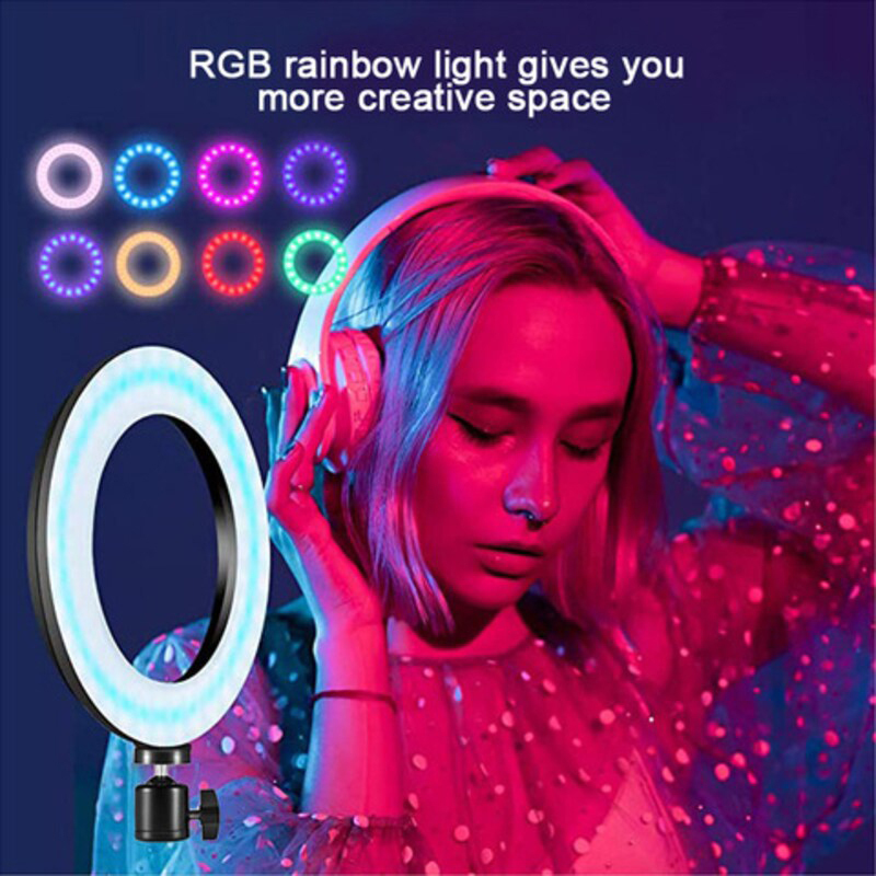 25cm RGB LED Soft Round Light, MJ26, Multicolour