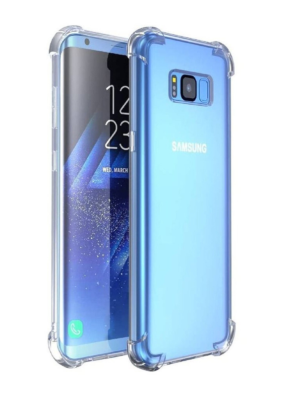 Samsung Galaxy S8 Plus Soft Silicone Shockproof Anti-Scratch Protective Bumper Shell Corner Mobile Phone Case Cover, Clear