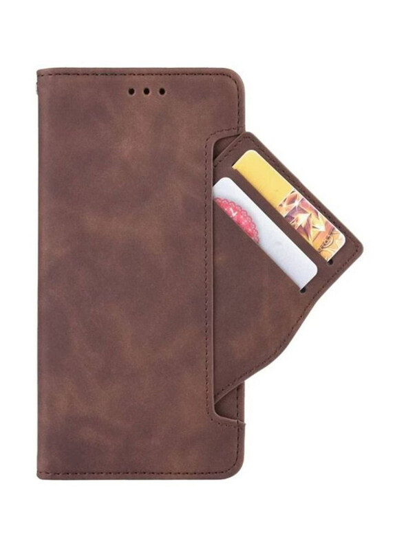 

Olliwon LG Velvet Shockproof Wallet Slim Thin Folio PU Leather Mobile Phone Flip Case Cover with Card Slots Holder & Magnetic Closure, Brown