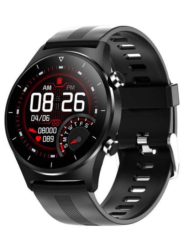 1.28 Inch Smart Watch Fitness Tracker IP68 Waterproof Sport Watch with Heart Rate & Blood Pressure Monitor Black Black